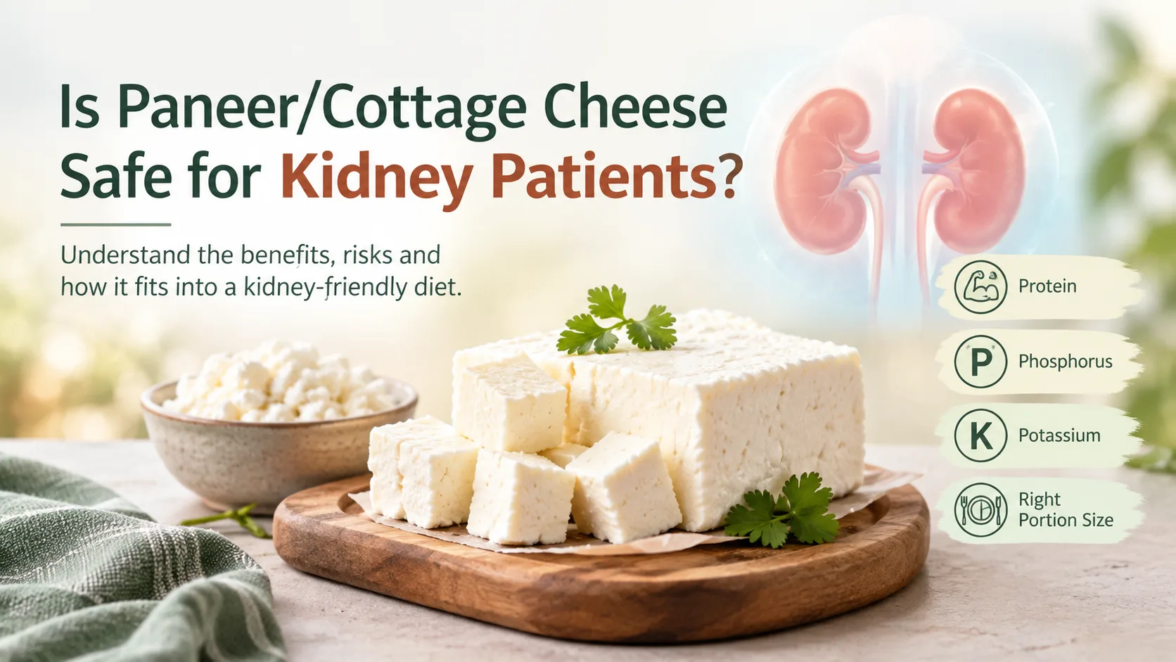 Is Paneer/Cottage Cheese Safe for Kidney Patients?